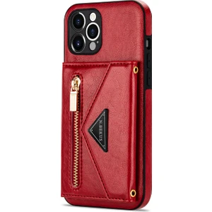 MC Apple iPhone Çapraz Gövde Tarzı Kart Yuvası Cüzdan Kılıf Uyumlu iPhone 12 Pro Max (6,7 Inç) (Yurt Dışından)