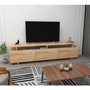 Wood Face Verona Doğal Ahşap Tv Sehpası Tv Ünitesi Doğal Renk