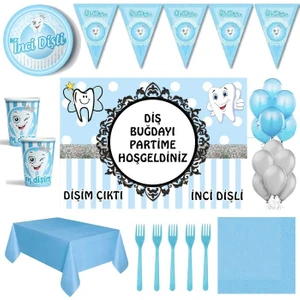 Parti Furyası 24 Kişilik Diş Buğdayı Dişim Çıktı  50 x 70 cm Parti  Süsleri Afişli