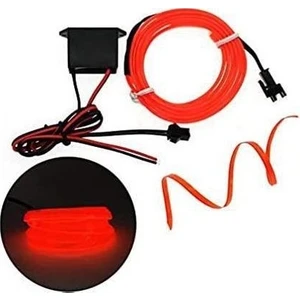 Araç Içi Torpido Ip LED Neon Kırmızı 2 Metre