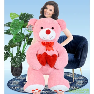 Özgüner Oyuncak 130 cm Çift Kalp Tutan Peluş Ayı