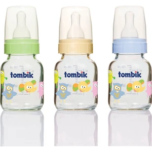 Cam Biberon 100 ml / Şaşkın Hayvancıklar Serisi Mavi (3 Adet)