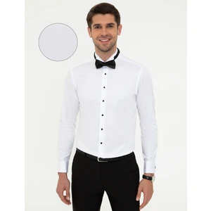 Pierre Cardin Erkek Beyaz Slim Fit Smokin Gömlek 50246037-VR013
