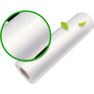 - 15 cm x 10 mt - Rulo Tırtıklı Vakum Torbası - Çift Yüzeyi Tırtıklı