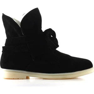 Bueno Shoes Siyah Süet Kadın Düz Bot
