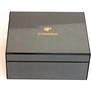Gri Nokta Desenli Humidor Puro Kutusu