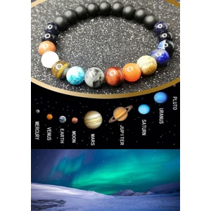 Zümrüdüanka Stone Güneş Sistemi Gezegen Bilekliği