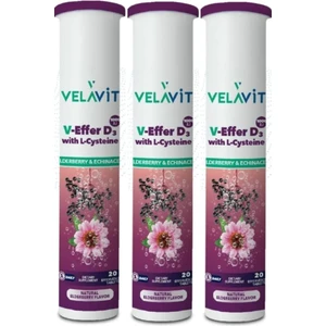 V-Effer D3 With L-Cysteine 20 Efervesan Tablet x 3 Adet