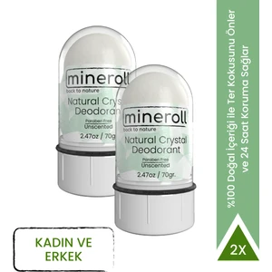 Doğal Kristal Tuz Vegan Deodorant 70 G x 2