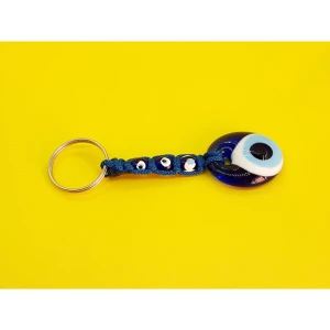 Nurtakı Cam Nazar Boncuklu Anahtarlık