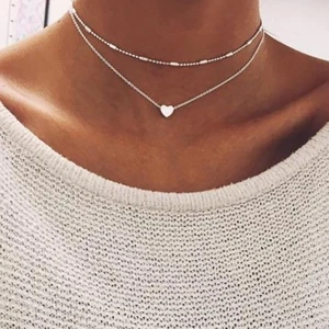 X-lady Accessories Top Zincir Kalp Kolye