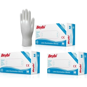 Pudralı Lateks Muayne Eldiveni 100'LÜ x 3 M