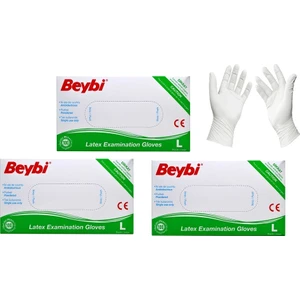 Pudralı Lateks Muayne Eldiveni 100'LÜ x 3 S