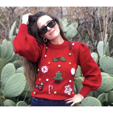 Organic Mira Kadın Kırmızı Kazak Fiyatı ... Organic Mira Kadın Kırmızı Kazak Fiyatı ...