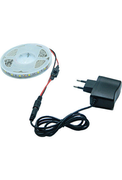 Smyrna - Adaptörlü ve Açma-Kapama Anahtarlı 12 V Şerit LED Seti Beyaz