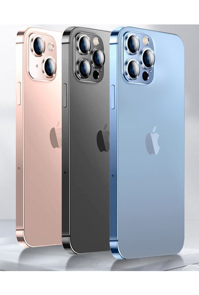Kny Apple Iphone 13 Pro Max Için Renkli 3D Kamera Koruma Lens Koruyucu Sumavi