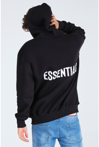 Xhan Siyah Essentials Sweatshirt 2KXE8-45555-02
