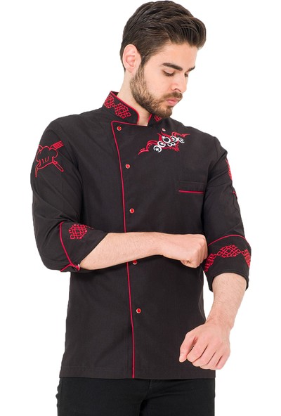 Şensel Erkek Aşçı Ceketi Nakışlı Şef Aşçı Iş Elbiseleri
