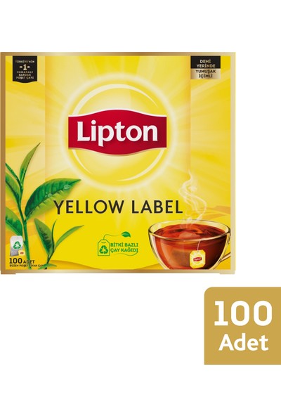 Lipton Yellow Label Süzen Poşey Siyah Çay 100'lü
