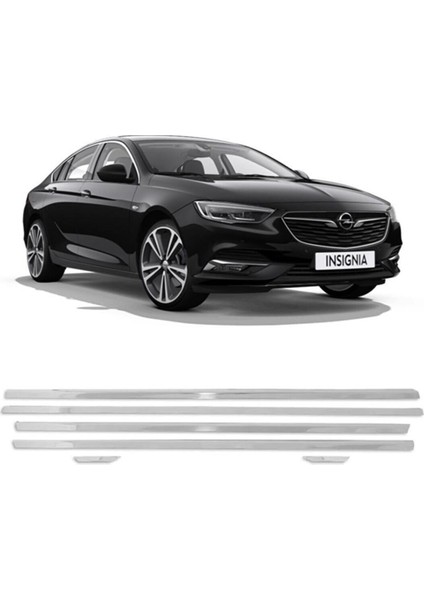 Opel Insignia (2017-2018-2019-2020-2021)  6 Parça Pas.çelik Krom Cam Çıtası Insignia