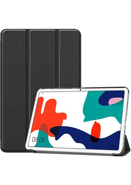 Huawei Mate Pad 10.4 Kılıf Smart Cover Katlanabilir Standlı Tablet Akıllı Kapak Siyah
