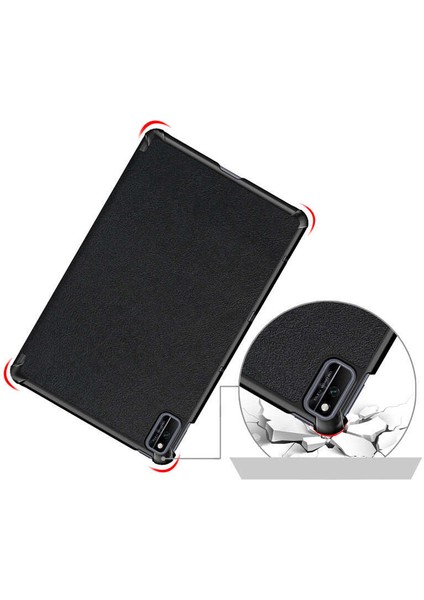 Huawei Mate Pad 10.4 Kılıf Smart Cover Katlanabilir Standlı Tablet Akıllı Kapak Siyah