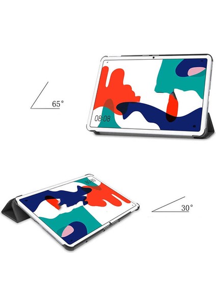 Huawei Mate Pad 10.4 Kılıf Smart Cover Katlanabilir Standlı Tablet Akıllı Kapak Siyah