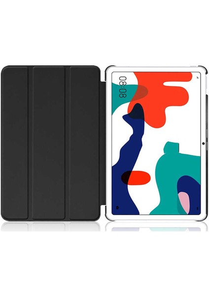 Huawei Mate Pad 10.4 Kılıf Smart Cover Katlanabilir Standlı Tablet Akıllı Kapak Siyah