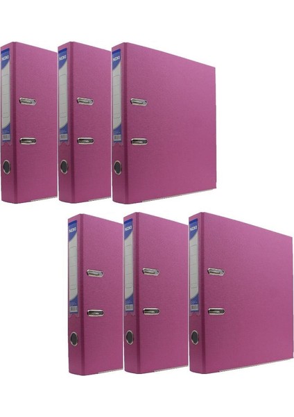 Büro Klasör Dar Halkalı Pembe 6'lı
