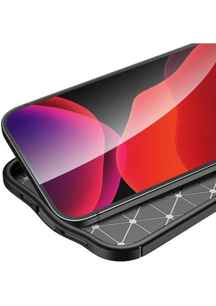 Apple iPhone 13 Mini Kılıf Rugan Armor Deri Görünümlü Yüksek Kalite Silikon Niss Siyah