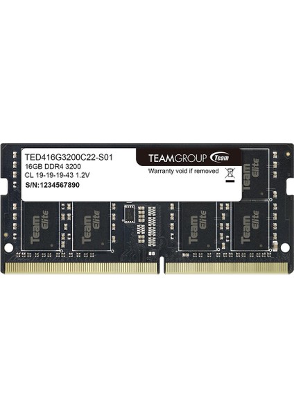 Elite Sodimm 16 GB 3200MHZ Ddr4 CL22  Nb Ram