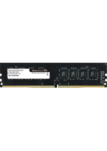 Elite TED416G3200C2201 16GB DDR4 3200MHz CL22 Masaüstü Bellek