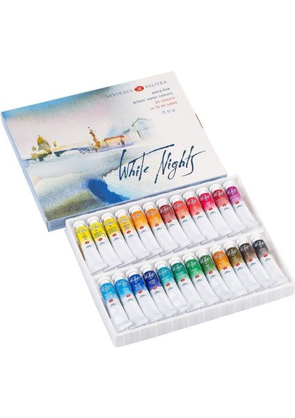 White Nights Artists' Tüp Suluboya 24 Renk x 10 ml