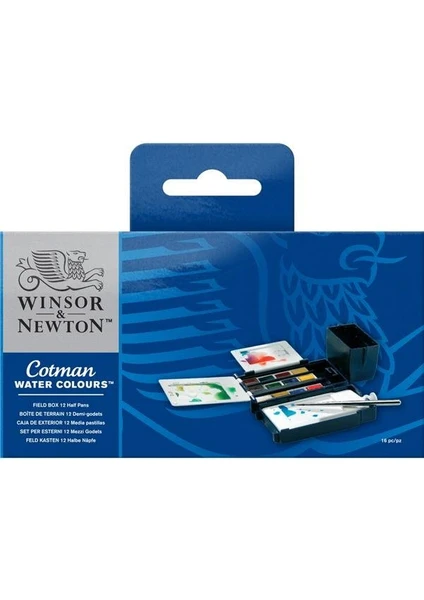 Winsor & Newton Winsor&newton Cotman Field Box 1/2 Tablet Sulu Boya 12 Renk