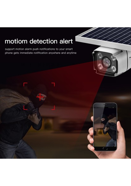 3mp Güneş Kablosuz Ip Kamera Wıfı Açık Su Geçirmez Güvenlik Cctv Kamera Wi-Fi Video Gözetleme Kamerası P2P 2 Yönlü Ses (Yurt Dışından) fiyatları
