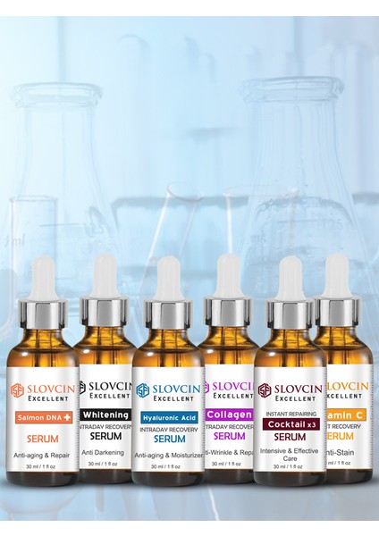 Cilt Serumu Paketi Collagen+C Vitamini+Hyaluronik Asit++Somon Dna+Kokteyl Serum