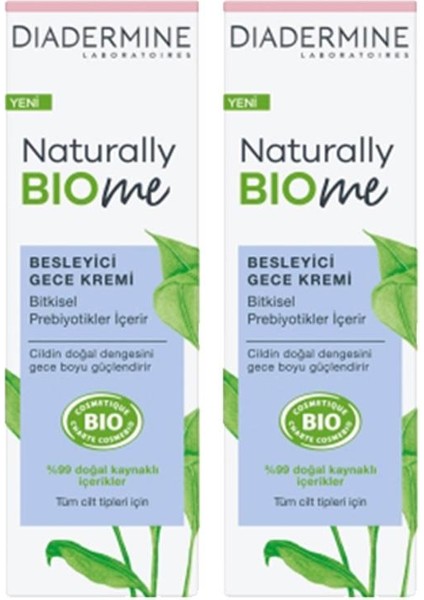 Naturally Bio Me Besleyici Gece Kremi 50 ml x 2 Adet