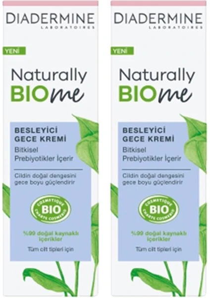 Naturally Bio Me Besleyici Gece Kremi 50 ml x 2 Adet