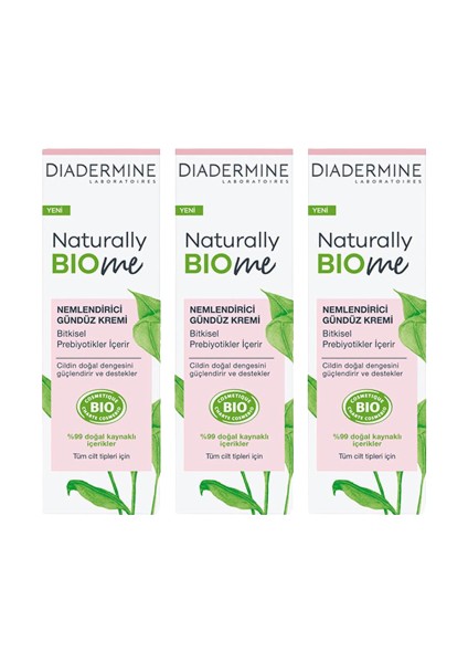 Naturally Bio Me Nemlendirici Gündüz Kremi 50 ml x 3 Adet fiyatları