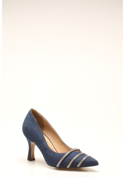 Plus Lacivert Suet Taşlı Kadın Günlük Ayakkabı modelleri