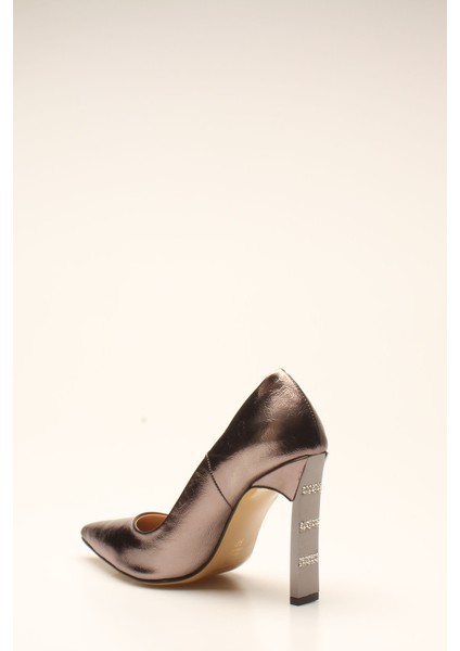 Plus Platin Krışık Rugan Kadın Stiletto fırsatları