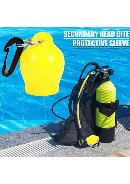 Regülatör Ağızlık Kapak Scuba Ahtapot Dalış Şnorkelle Dalma Ekipmanları Sarı (Yurt Dışından)