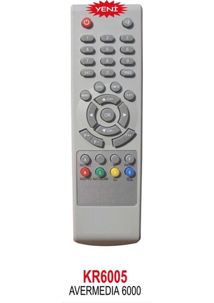 KR6005 Avermedıa 6000 Nekstar-Funny-Envısıon Kawaı 6000 Kumandası