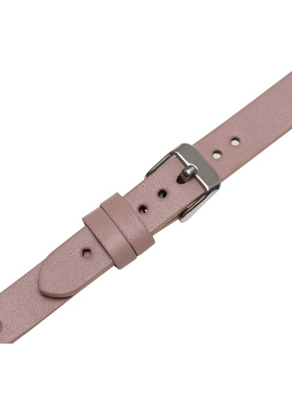 Apple Watch Uyumlu Deri Kordon 38-40MM Ferro Silver Trok Nu2 Pembe