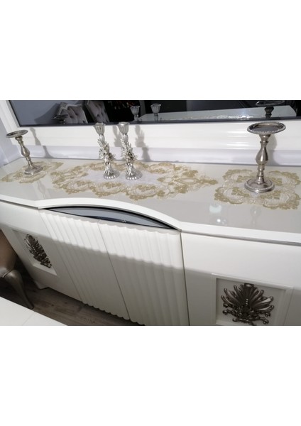 Fransız Dantel 5 Parça Salon Takımı, Runnerli Masa Örtülü Kadife Salon Takımı fiyatları