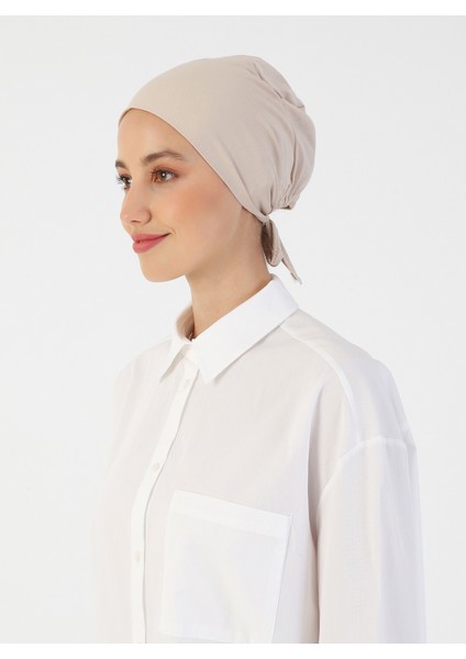 Pamuk Geniş Ebatlı Bone - Açık Vizon - Ecardin fırsatları