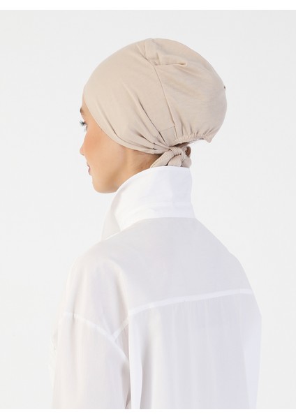 Pamuk Geniş Ebatlı Bone - Açık Vizon - Ecardin indirimleri