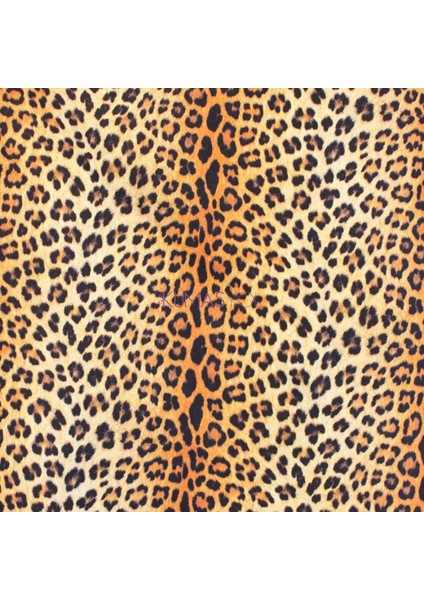 Sarı Leopar Desenli Dijital Baskı Petek Kumaş
