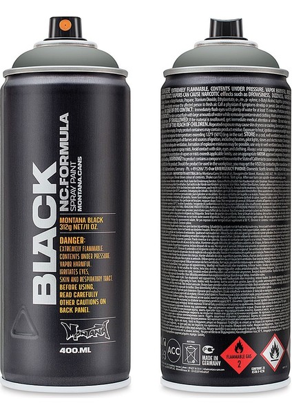 Black : Akrilik Sprey Boya : 400 ml : Rhino BLK7070
