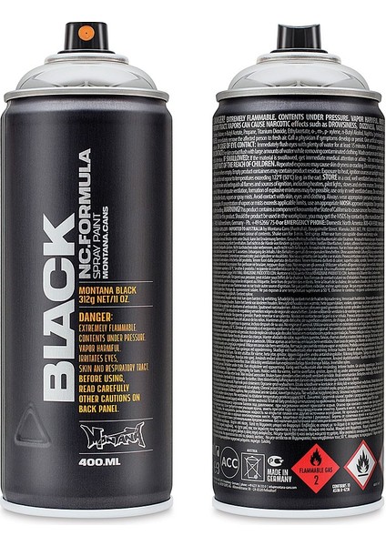 Black : Akrilik Sprey Boya : 400 ml : Silverchrome Blksılver